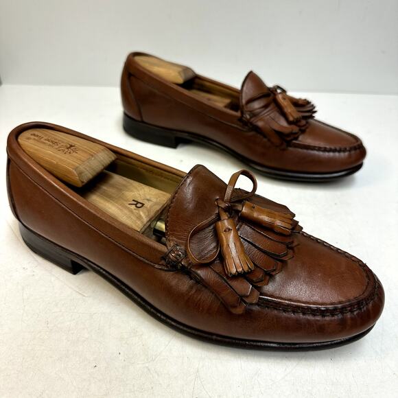 NEW HEELS Rancourt & Co. x FootJoy Tassel Loafers Kiltie Brown Maine USA 10.5 D main image 12